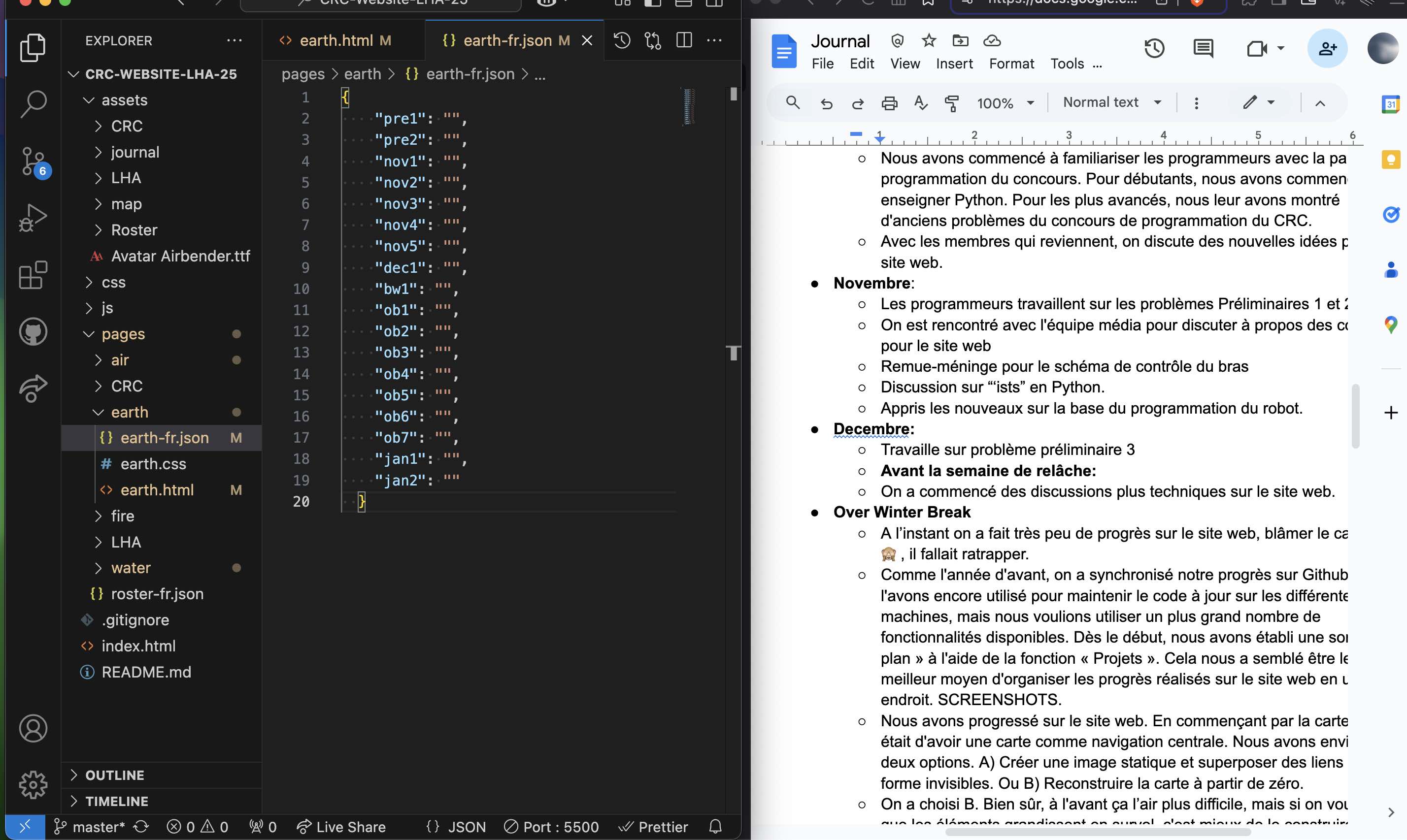 Translation System side by side view